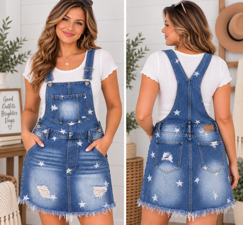 Denim Overall Skirt