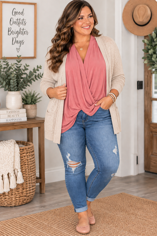 Mauve Sleeveless Top