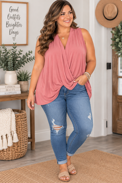 Mauve Sleeveless Top